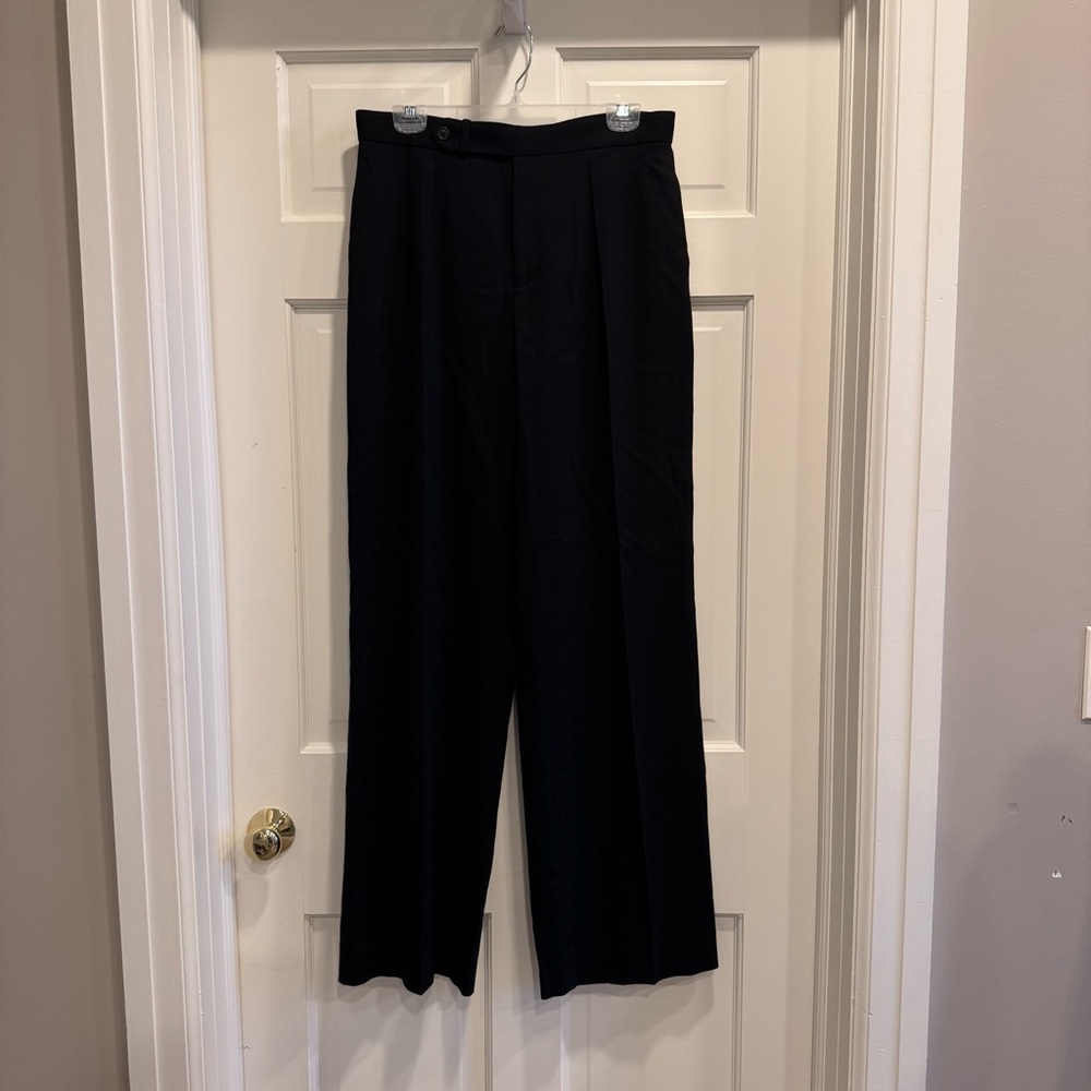 Ralph Lauren Black Wide-Leg Trousers Size 6